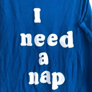Wildfox Tops - WILDFOX “i need a nap” blue graphic tank Wildfox Tops - WILDFOX “i need a nap” blue graphic tank